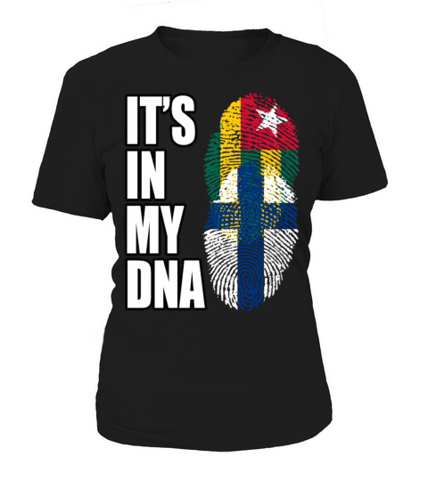 Togolese And Finland Mix Heritage DNA Flag Women's T-Shirt