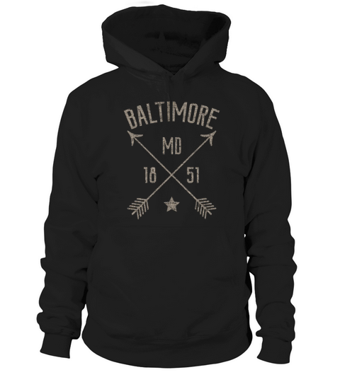 Baltimore Maryland Vintage Distressed Style Home C Hoodie Unisex
