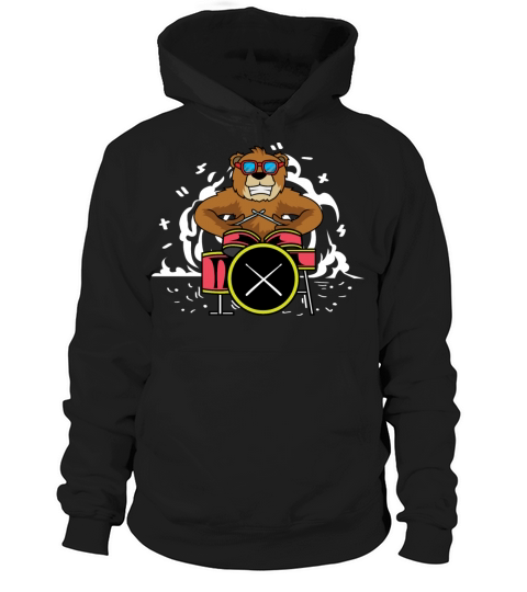 Bear Drummer Instrumentalist Gift Hoodie Unisex
