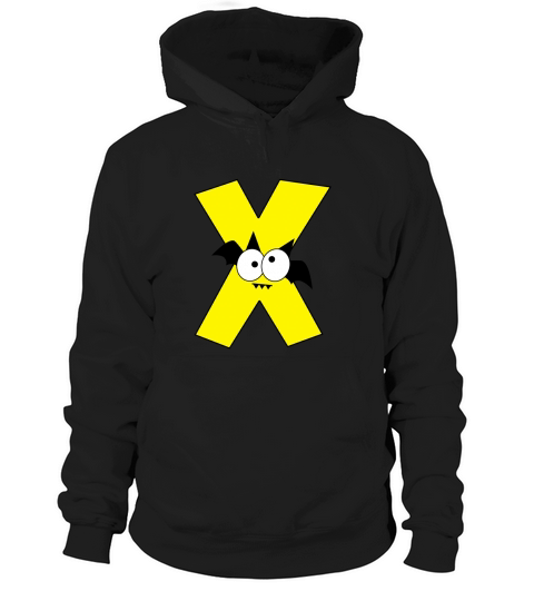 Halloween Alphabets Clipart X Hoodie Unisex
