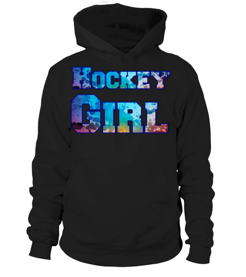 Hockey girl watercolor Hoodie Unisex