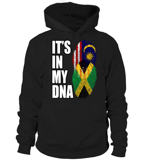 Malaysian And Jamaican Mix Heritage DNA Flag Hoodie Unisex