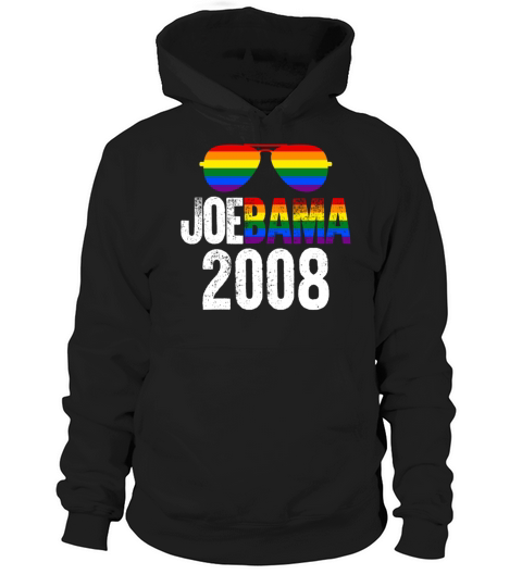Obama Biden Vintage Gay Pride JoeBama 2008 Hoodie Unisex