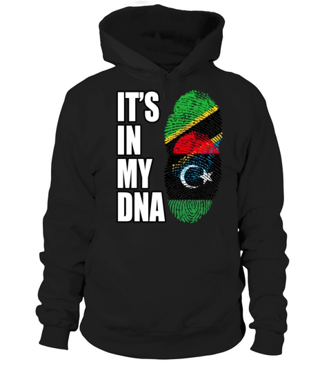 Tanzanian And Libyan Vintage Heritage DNA Flag Hoodie Unisex