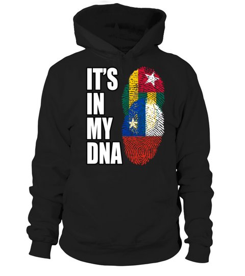 Togolese And Chilean Mix Heritage DNA Flag Hoodie Unisex