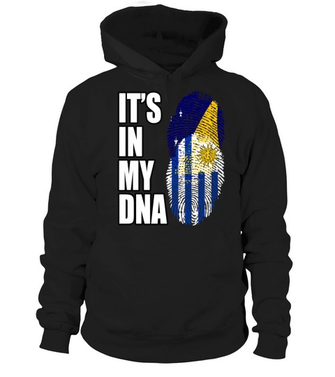 Tokelauan And Uruguayan Mix Heritage DNA Flag Hoodie Unisex