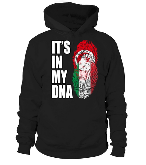 Tunisian And Italian Mix Heritage DNA Flag Hoodie Unisex