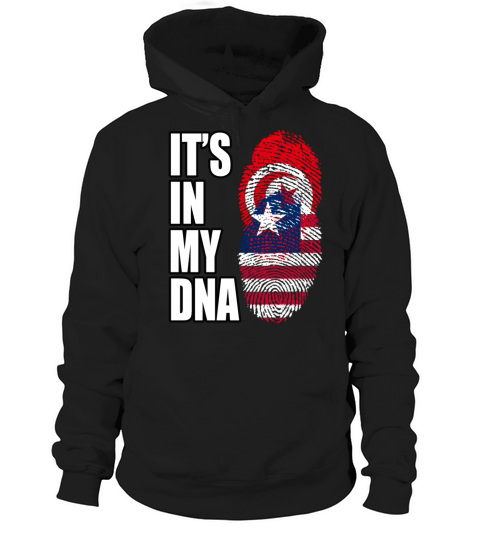 Tunisian And Liberian Mix Heritage DNA Flag Hoodie Unisex