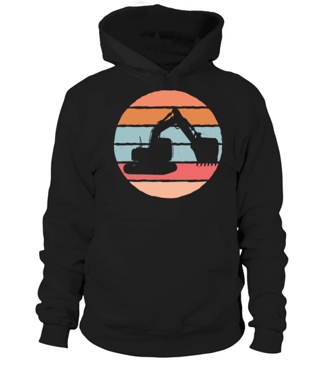 Vintage Retro Excavator Hoodie Unisex