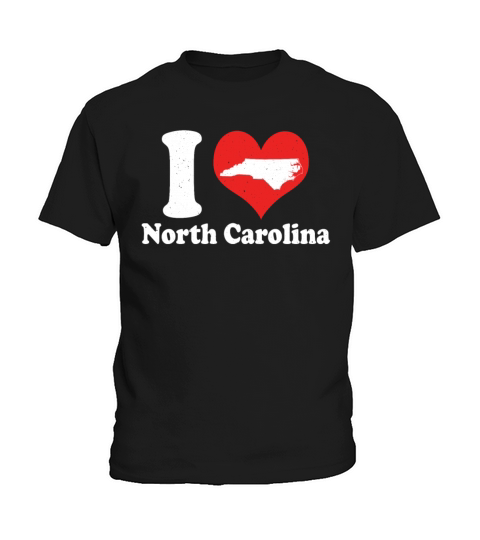 America Citizen US State Love Heart North Carolina Kids T-Shirt