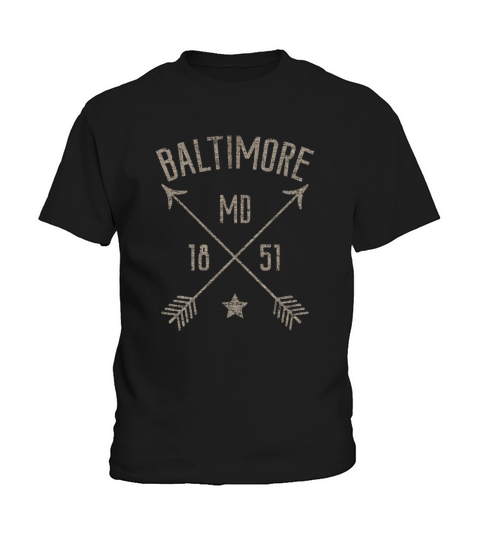 Baltimore Maryland Vintage Distressed Style Home C Kids T-Shirt