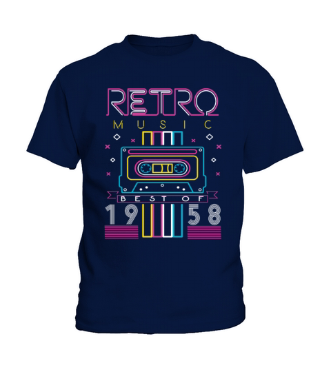 Best Of 1958 Retro Cassette Vintage Birthday Kids T-Shirt