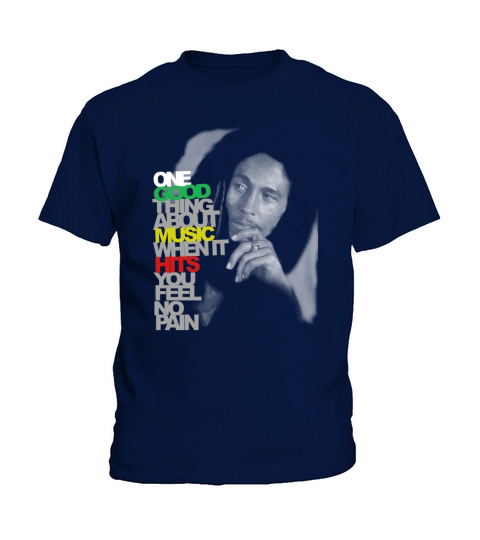 BOB MARLEY GOOD MUSIC HITS BLACK T-SHIRT Kids T-Shirt