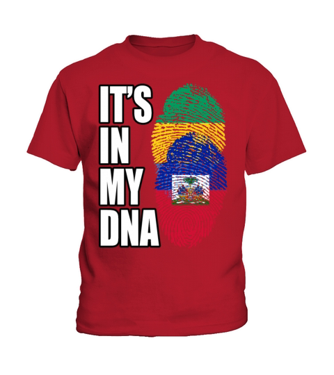Gambian And Haitian Mix Heritage DNA Flag Kids T-Shirt