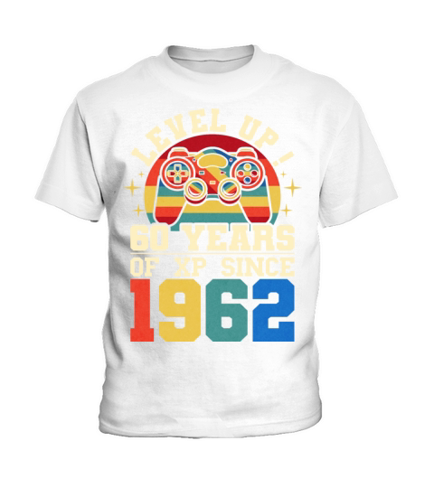 Geek Level 60 1962 60th Birthday Gamer Kids T-Shirt