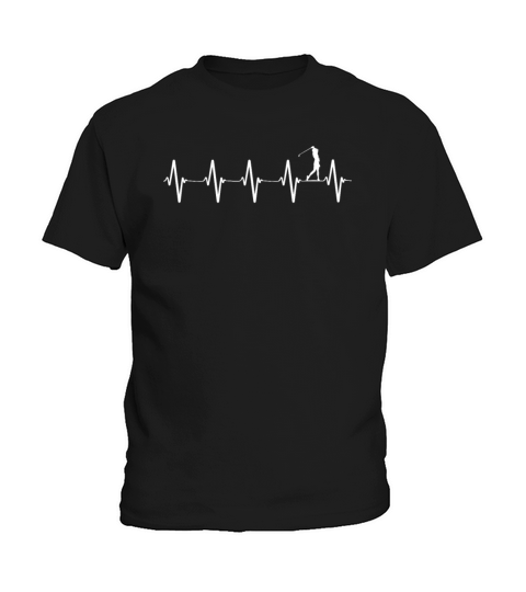 Golf Heartbeat - EKG Puls Line Golfer Golfing Golf Kids T-Shirt