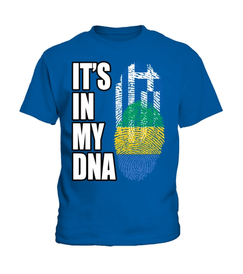 Greek And Gabonese Mix Heritage DNA Flag Kids T-Shirt