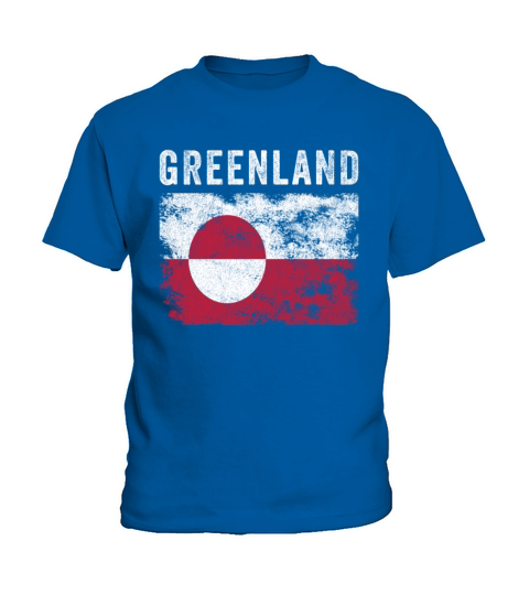 Greenland Flag Vintage Greenlander Flag Kids T-Shirt