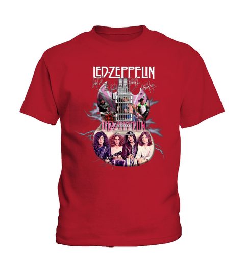 Led Zeppelin Guitar Signatures shirt Kids T-Shirt