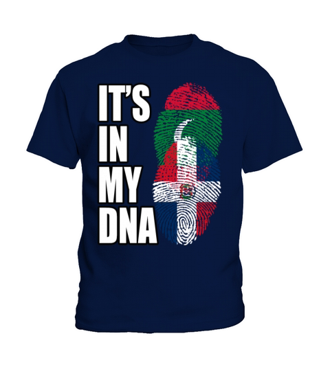 Maldivian And Dominican Mix Heritage DNA Flag Kids T-Shirt