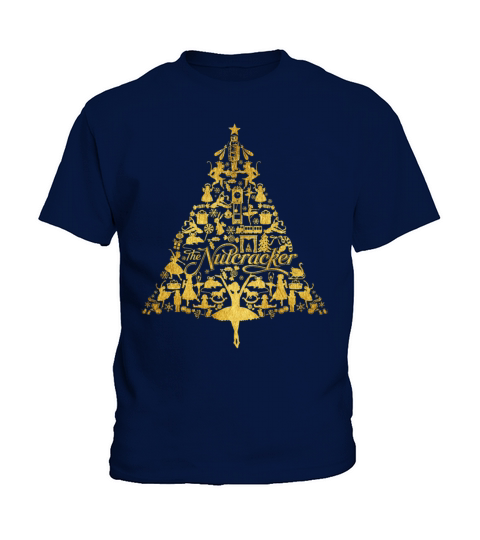 The Nutcracker Golden Christmas Tree Funny Kids T-Shirt