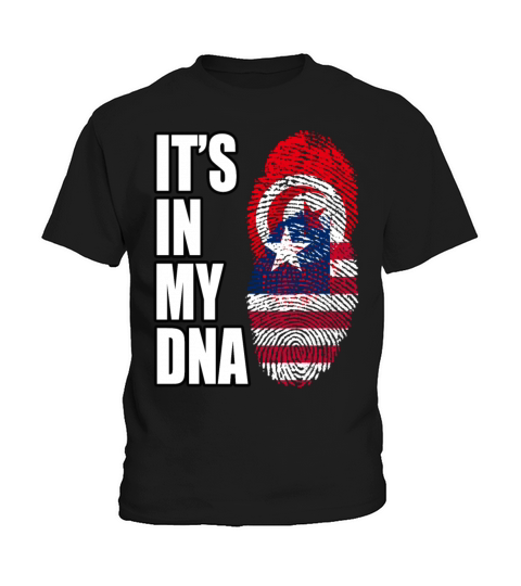 Tunisian And Liberian Mix Heritage DNA Flag Kids T-Shirt