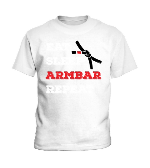 Vintage BJJ Eat Sleep Armbar Repeat Grappling Jiu Kids T-Shirt