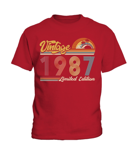 Vintage "Limited Edition" Vintage 1987 Birthday Kids T-Shirt