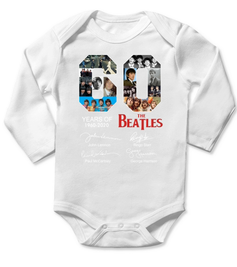 60 years of The Beatles 1960 2020 signatures autographed shirt Long Sleeve Baby One-Piece