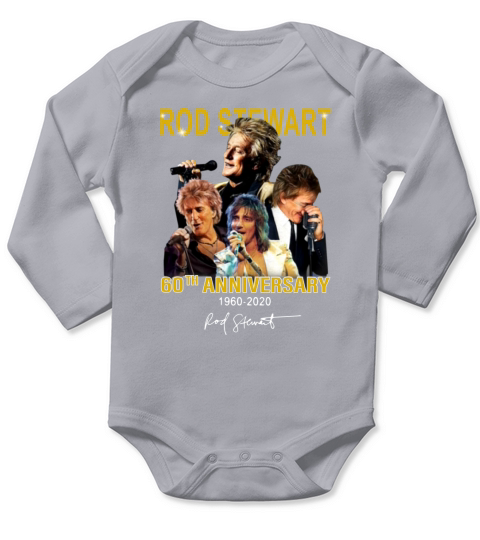 60th Anniversary Rod Stewart 1960 2020 Signatures shirt Long Sleeve Baby One-Piece