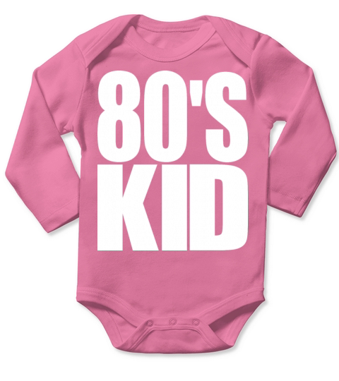 80s Kid Funny Vintage Costume Long Sleeve Baby One-Piece