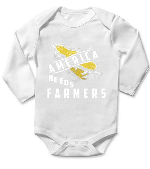 America needs Farmers T-Shirt Long Sleeve Baby One-Piece