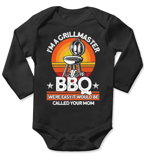 BBQ Grilling Meat Lover Grill Party Food BBQ Long Sleeve Baby One-Piece