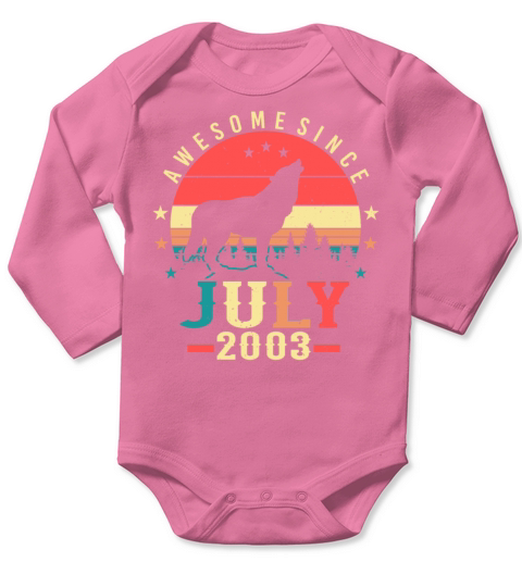 Birth Month July 2003 Long Sleeve Baby One-Piece