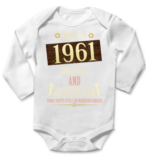 Built In The 1961 Original And Unrestored Long Sleeve Baby One-Piece