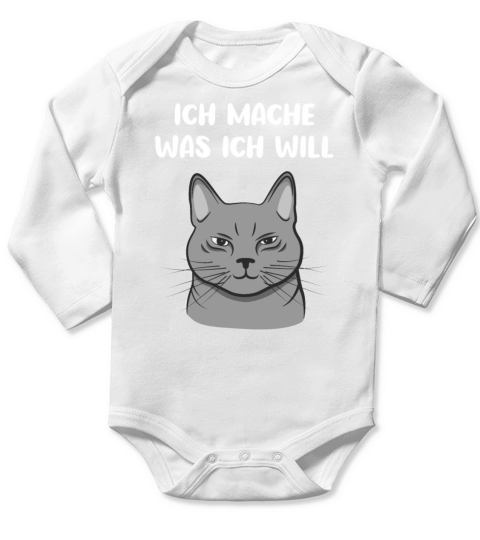Cat Sassy Kitten Cat Funny Quote Gift Idea Long Sleeve Baby One-Piece