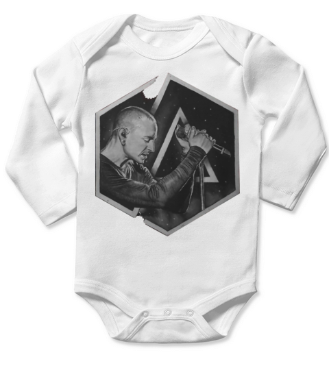 Chester Bennington Tribute Long Sleeve Baby One-Piece