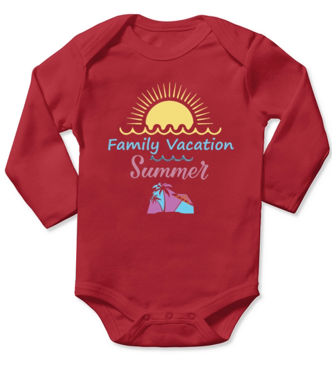Family Vacation Sun Long Sleeve Baby One-Piece