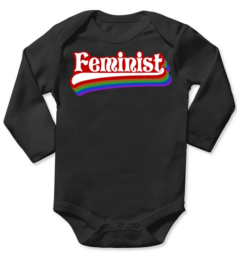 Feminist Vintage Retro Long Sleeve Baby One-Piece