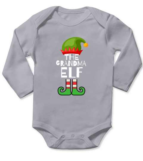 Grandma Elf Group Matching Family Christmas Funny Long Sleeve Baby One-Piece