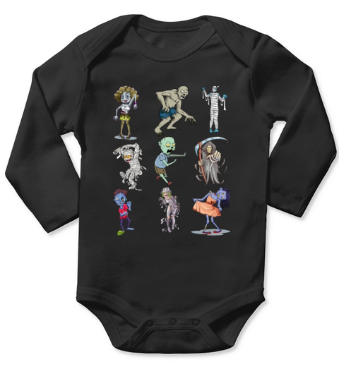 halloween zombie collection Long Sleeve Baby One-Piece