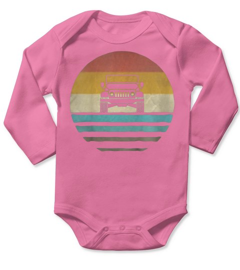 Jeep Vintage Retro Long Sleeve Baby One-Piece
