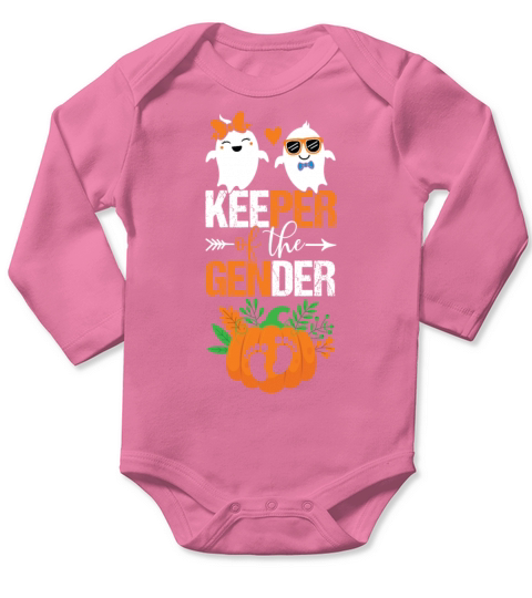 Keeper Of The Gender Reveal Baby Halloween Party Long Sleeve Baby One-Piece
