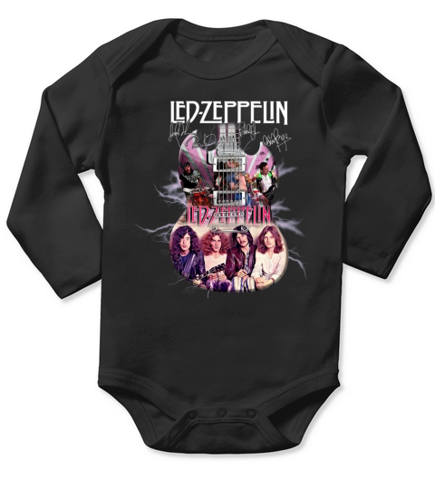 Led Zeppelin Guitar Signatures shirt Long Sleeve Baby One-Piece