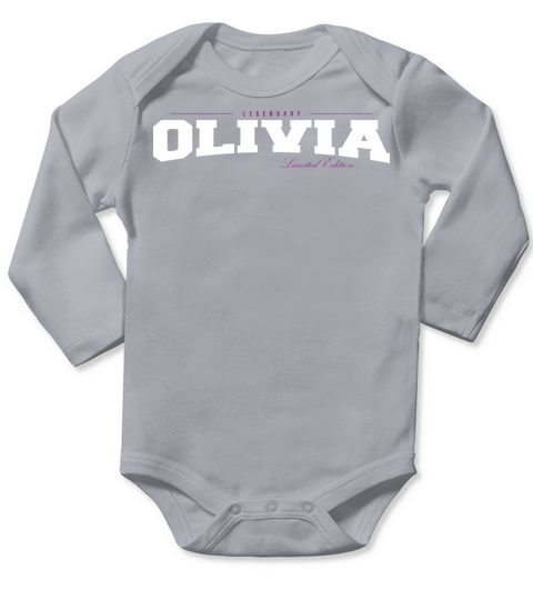 Olivia Name Limited Edition Funny Retro Vintage Long Sleeve Baby One-Piece