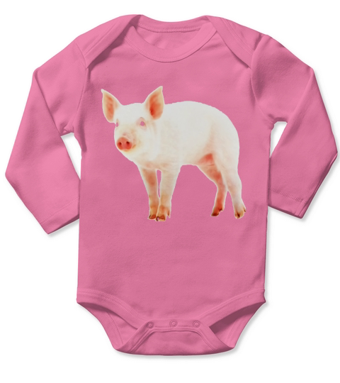 Pig T Shirt Tshirt for men women boys girls kids Long Sleeve Baby One-Piece