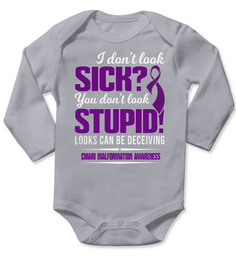 Sick1  Chiari Malformation Long Sleeve Baby One-Piece