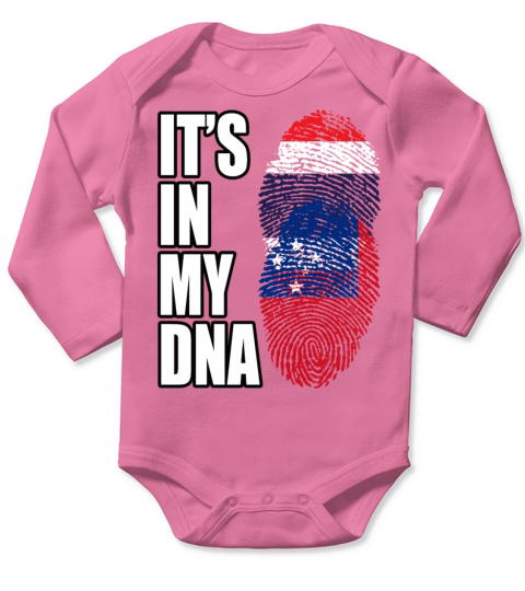 Thai And Samoan Vintage Heritage DNA Flag Long Sleeve Baby One-Piece