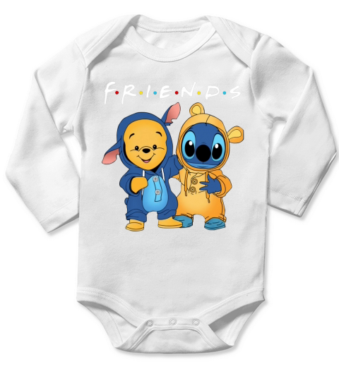 the pooh and stich friends sweater - Ladies Flowy Tank Long Sleeve Baby One-Piece