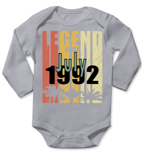 Vintage gift idea born July 1992 Long Sleeve Baby One-Piece